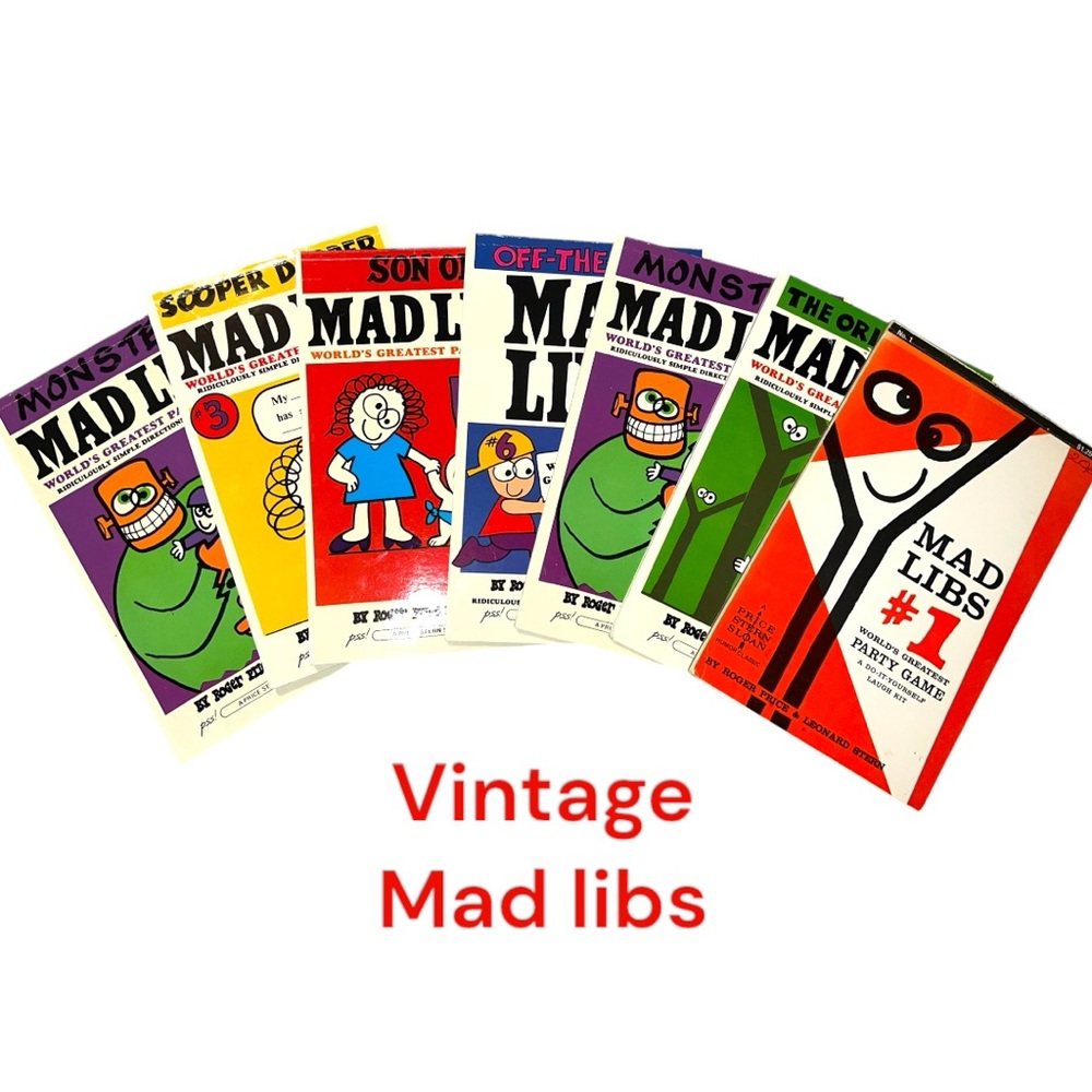 Colorful Vintage Mad Libs Collection